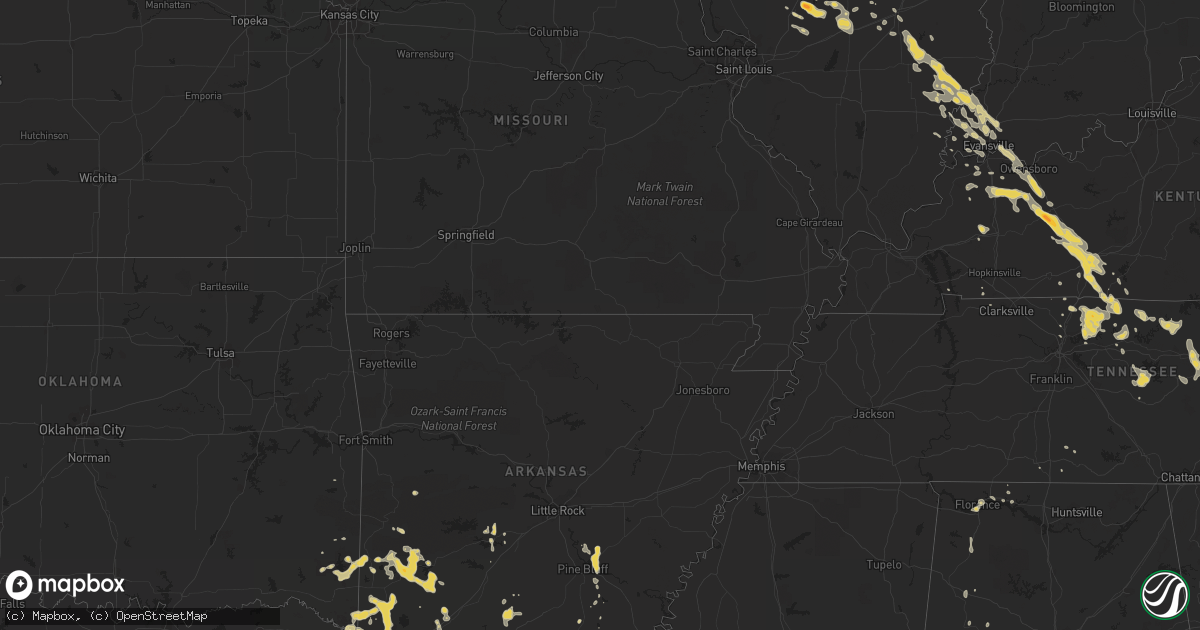 Hail map on June 5, 2011
