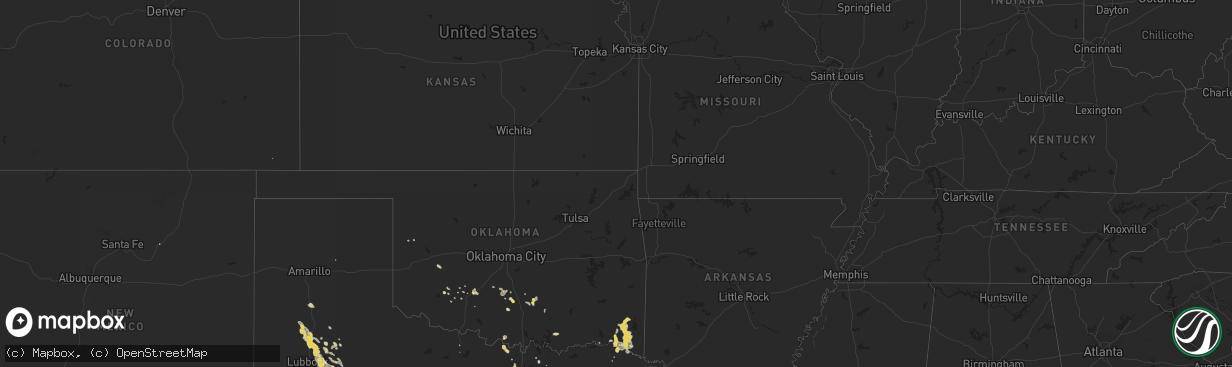 Hail map on June 5, 2012