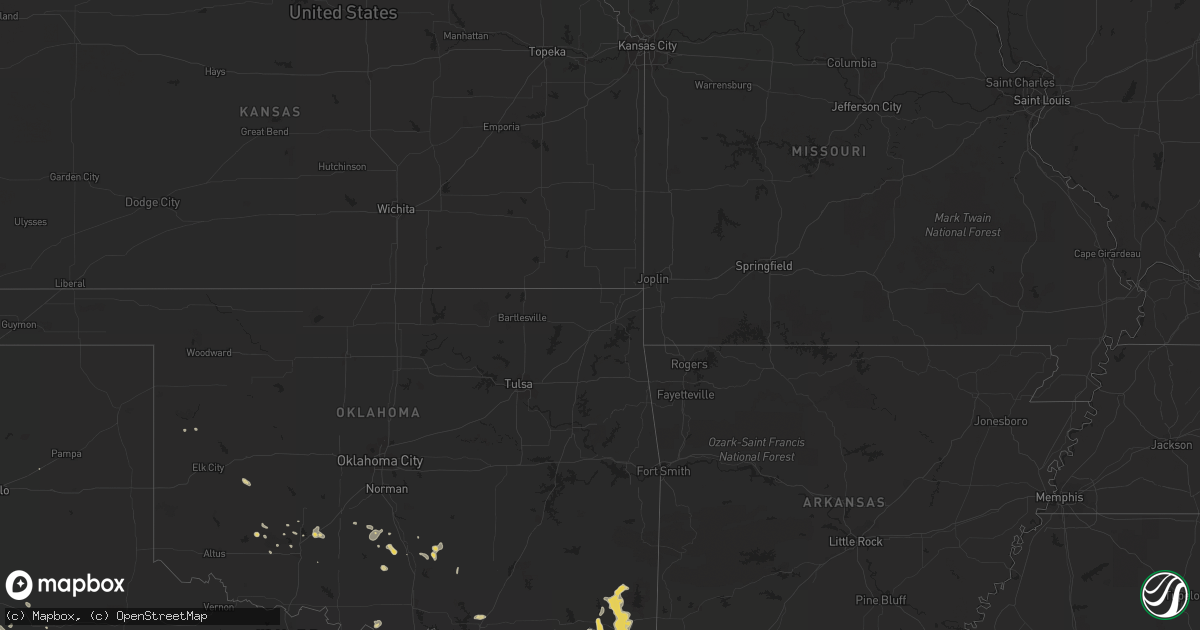 Hail map on June 5, 2012