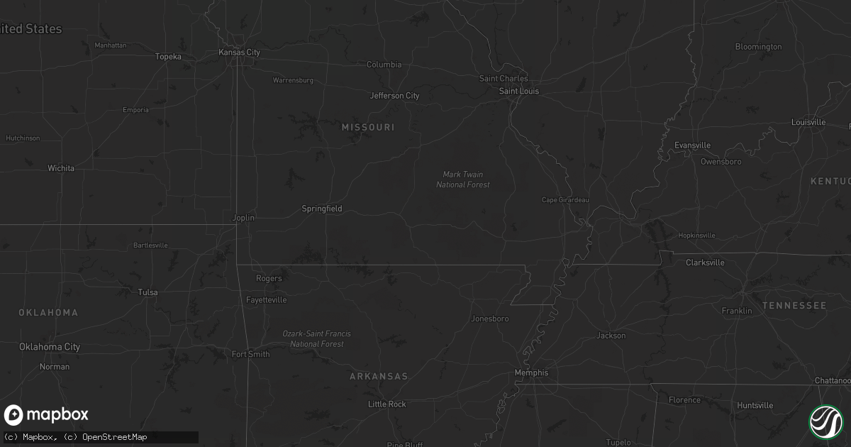 Hail map on June 6, 2012
