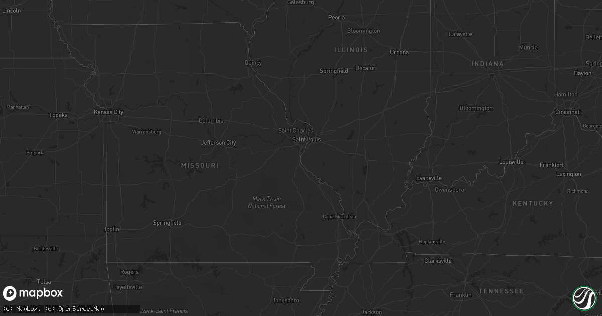 Hail map on June 7, 2012