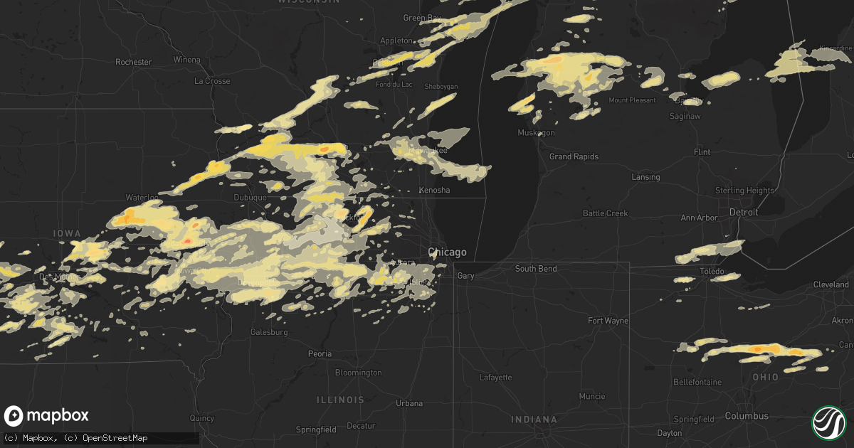 Hail map in Illinois on June 8, 2011