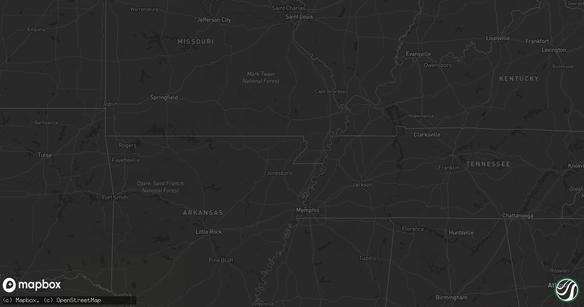 Hail map on June 8, 2012
