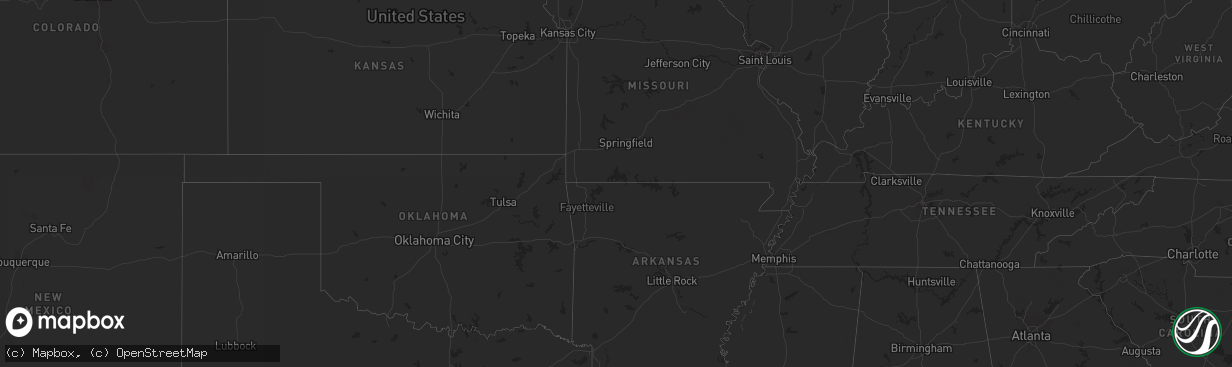 Hail map on June 9, 2012