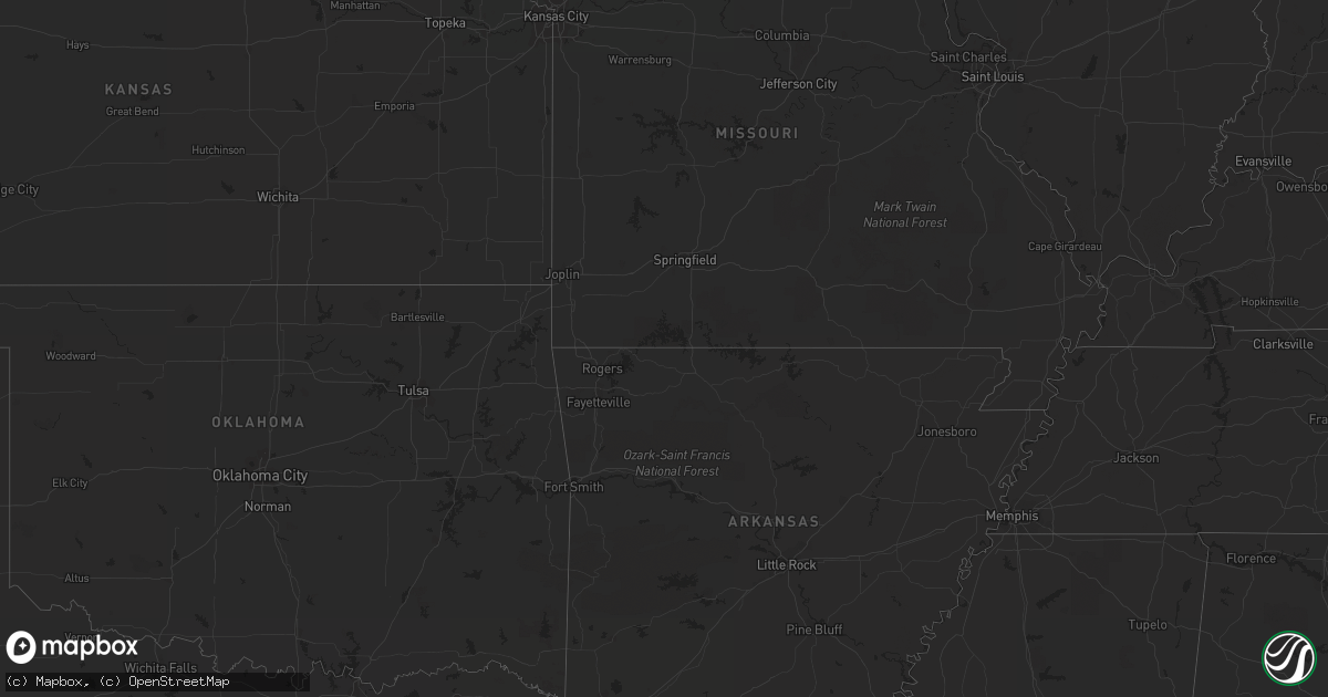 Hail map on June 9, 2012