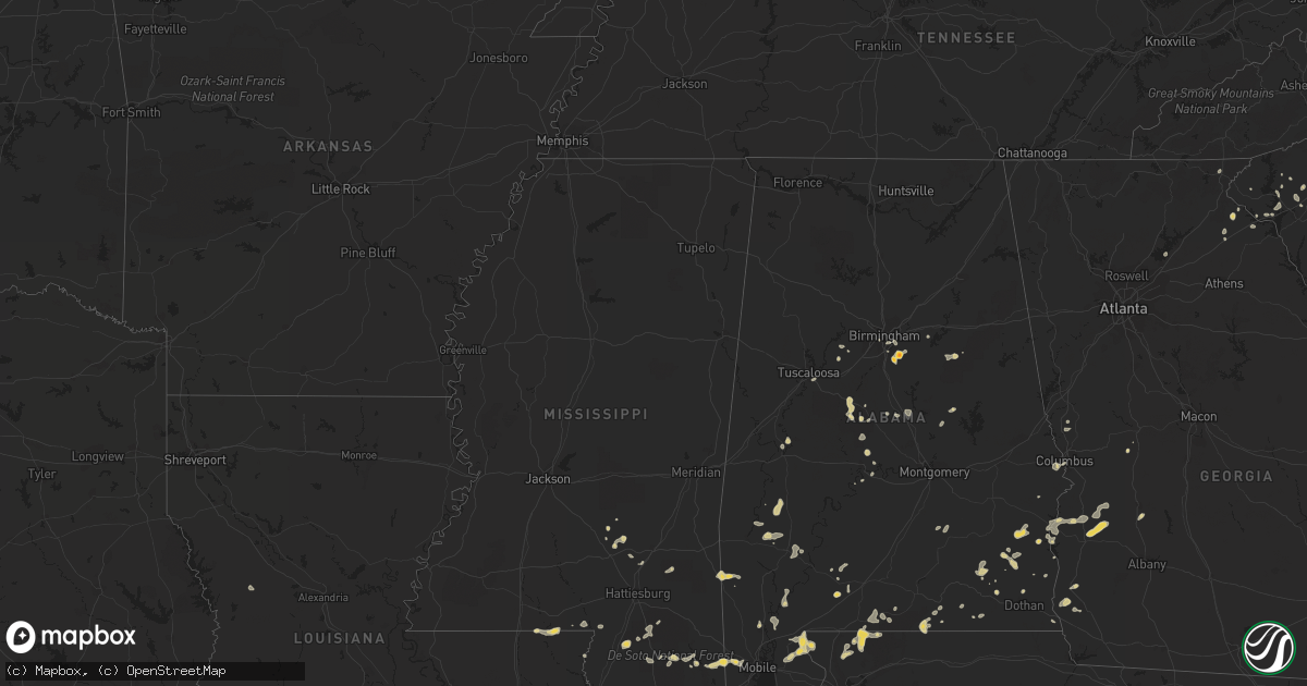 Hail map on June 10, 2011