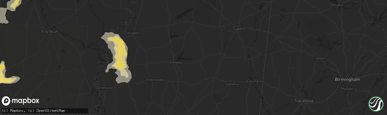 Hail map in Camden, AR on June 11, 2012