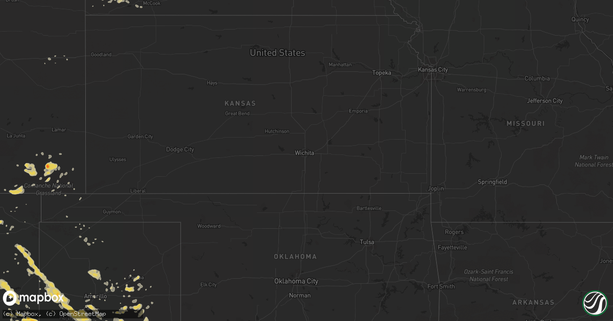 Hail map on June 12, 2012