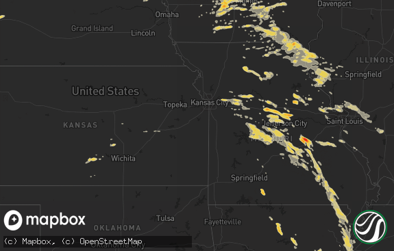Hail map preview on 06-13-2011