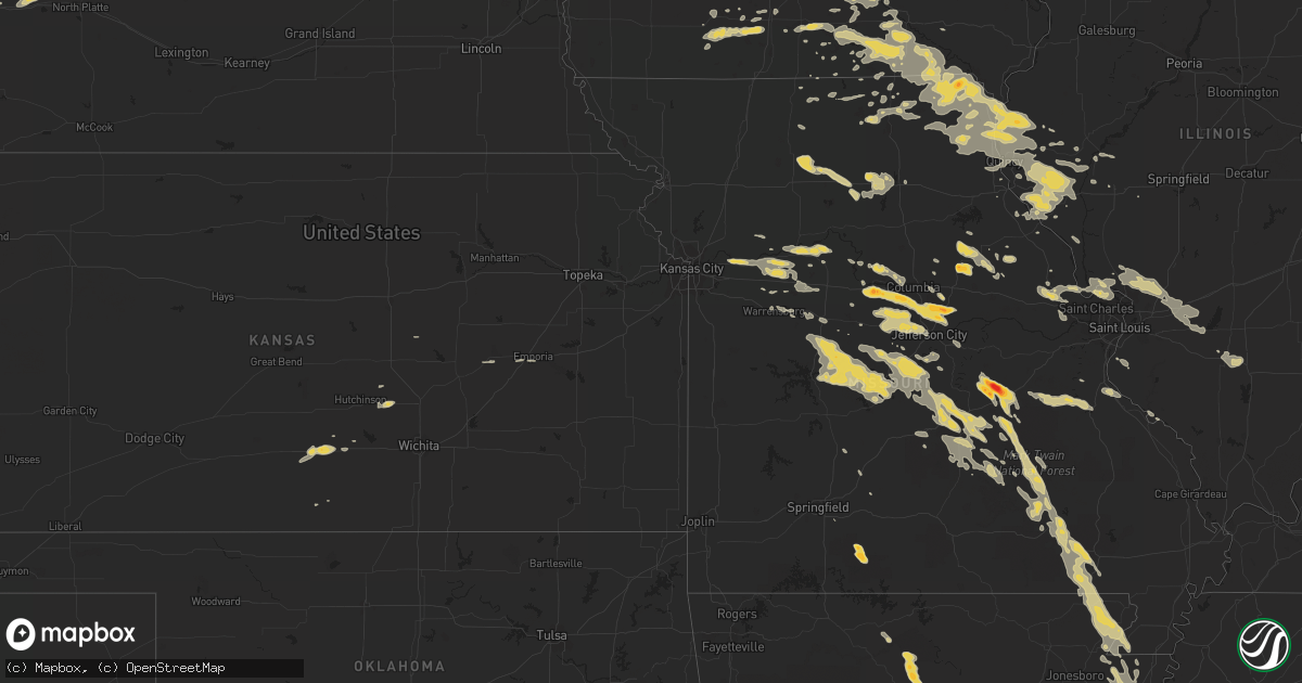 Hail map on June 13, 2011