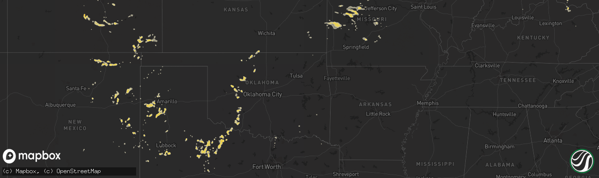Hail map on June 16, 2012