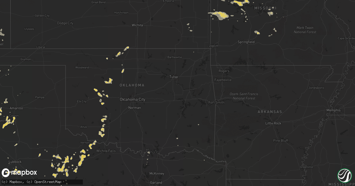 Hail map on June 16, 2012