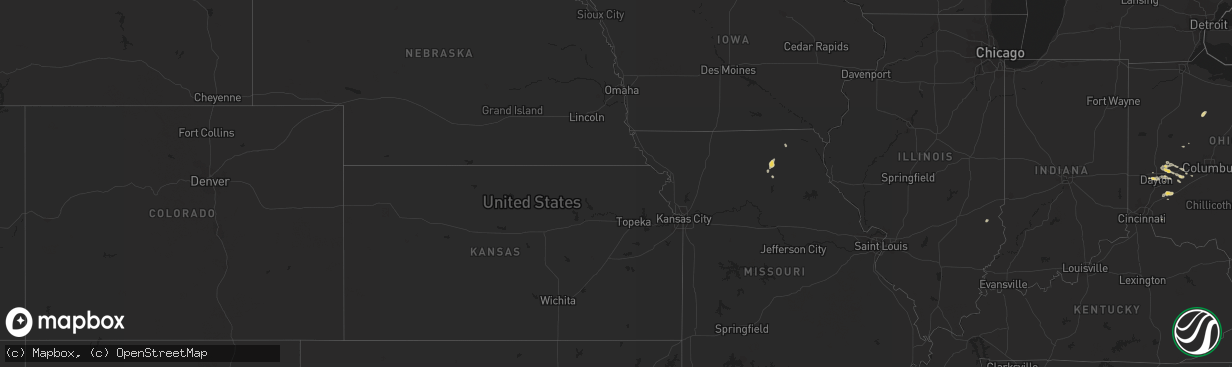 Hail map on June 17, 2012