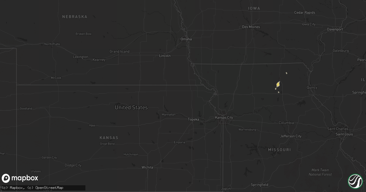 Hail map on June 17, 2012