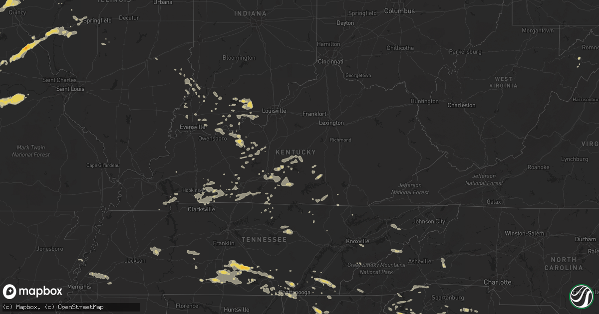 Hail map on June 18, 2011