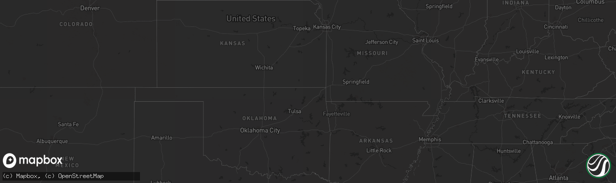 Hail map on June 18, 2012