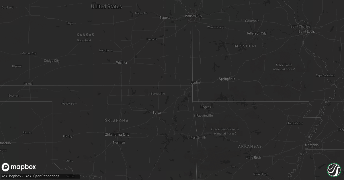Hail map on June 18, 2012