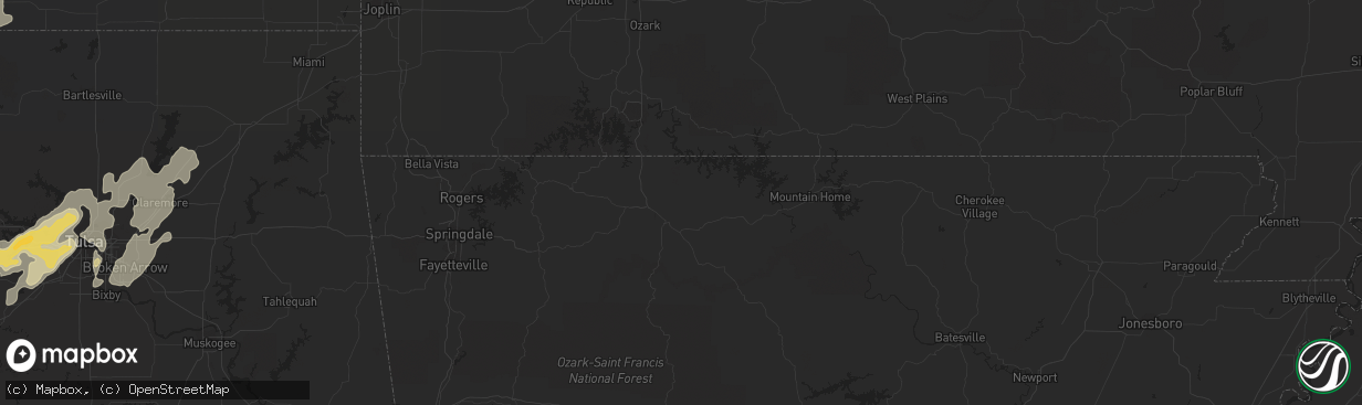 Hail map in Abilene, TX on June 20, 2011