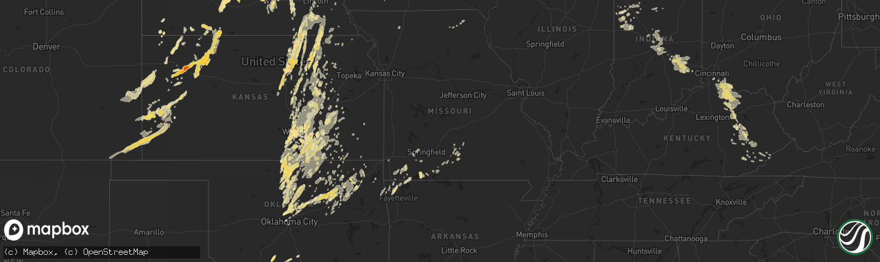 Hail map in Iowa on June 20, 2011