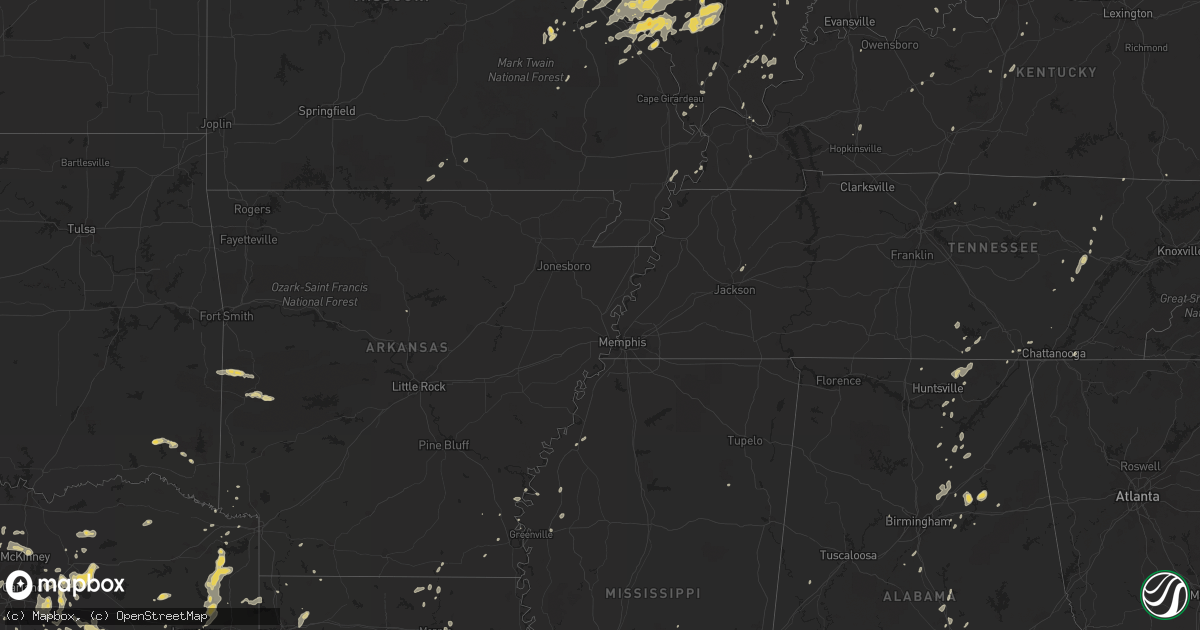 Hail map on June 21, 2011