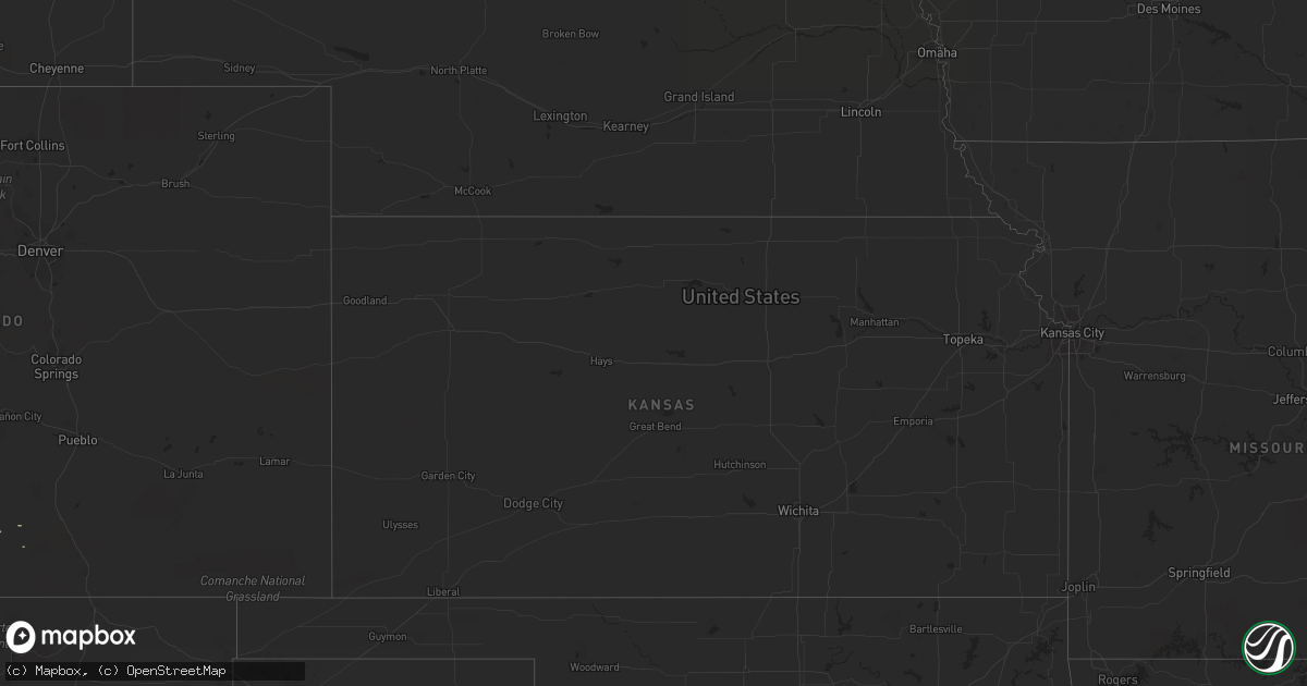 Hail map on June 21, 2012