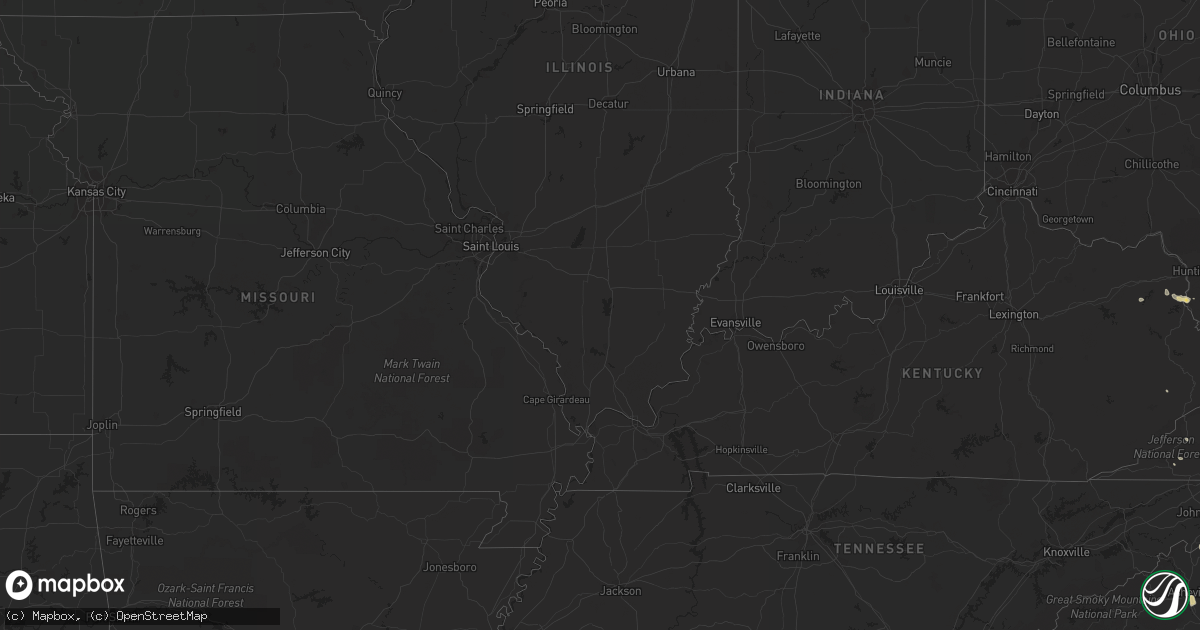 Hail map on June 22, 2012