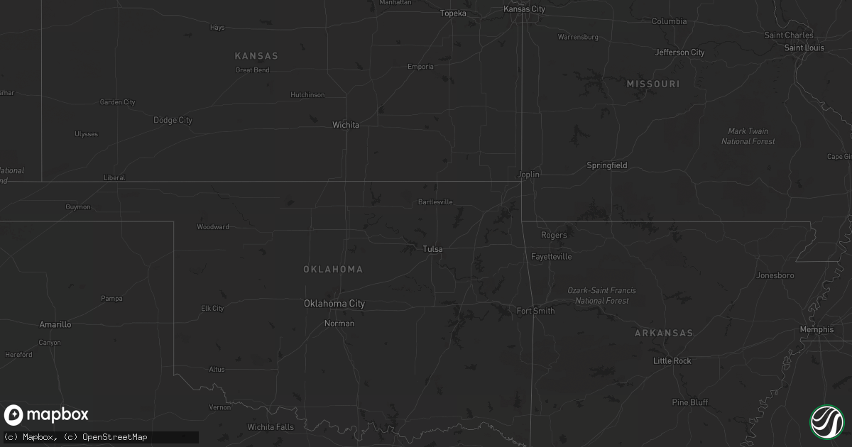 Hail map on June 23, 2012