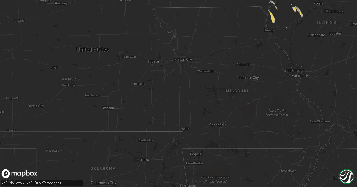 Hail map on June 24, 2012