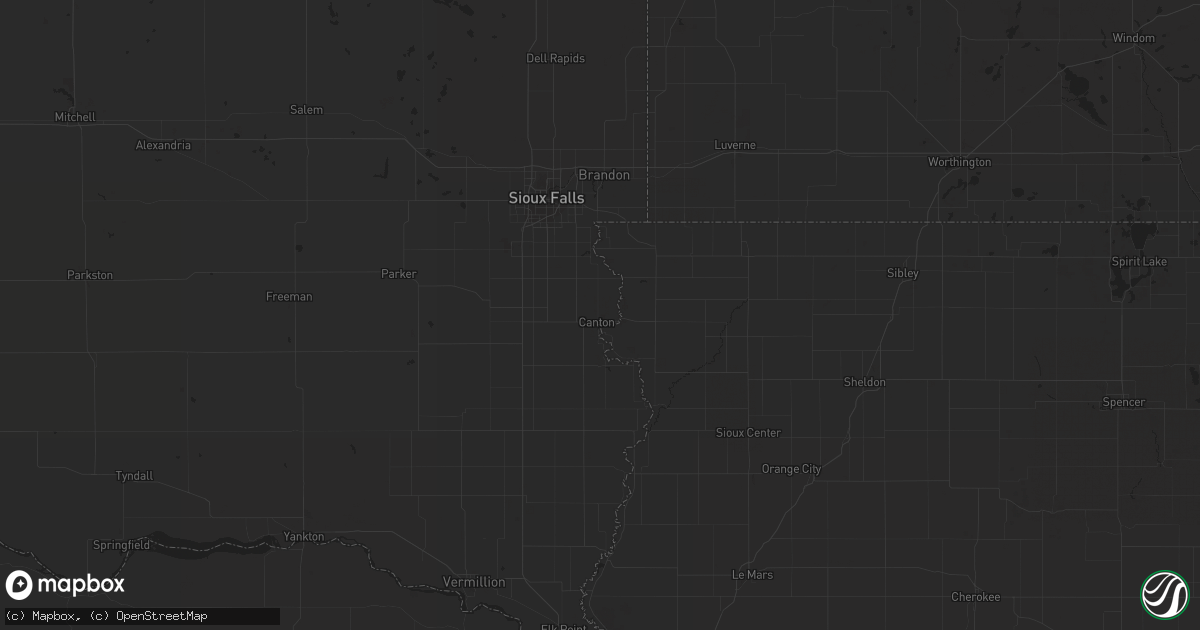 Hail map in Rapid City, SD on June 25, 2011