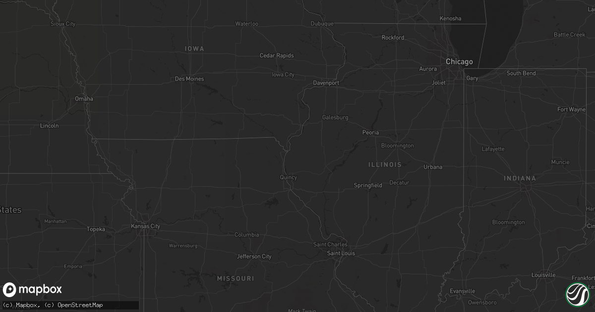 Hail map on June 25, 2012