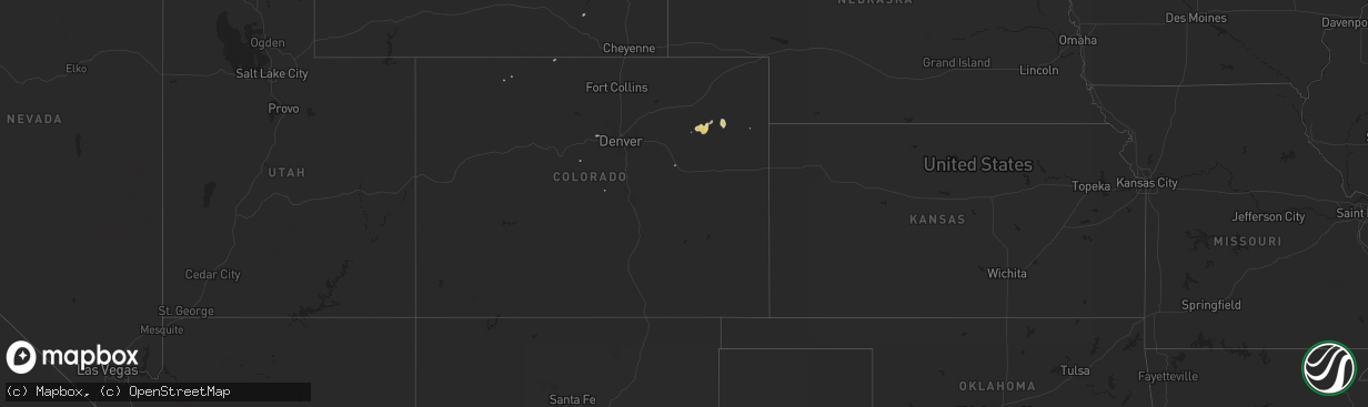 Hail map on June 27, 2012