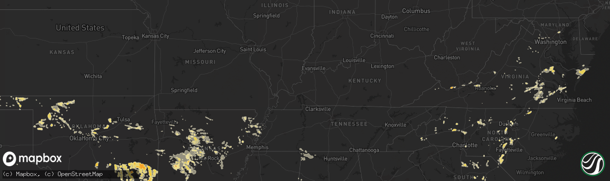 Hail map in Texas on June 28, 2011