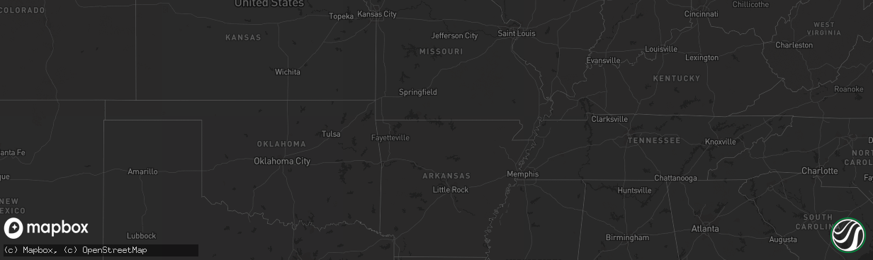 Hail map in Arizona on June 28, 2012
