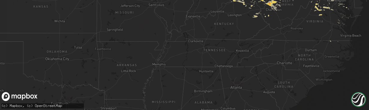 Hail map on June 29, 2012