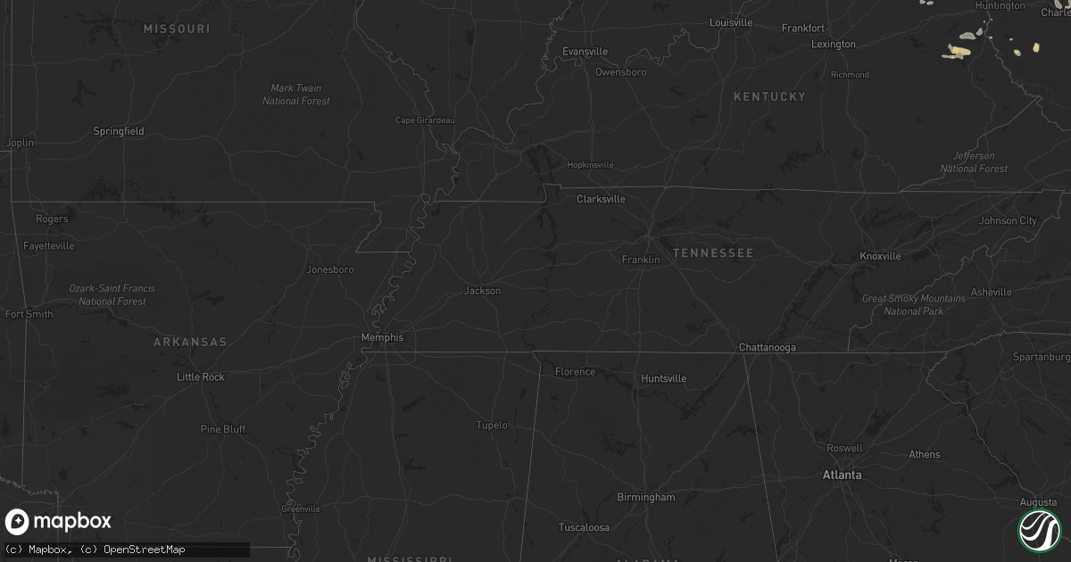 Hail map on June 29, 2012