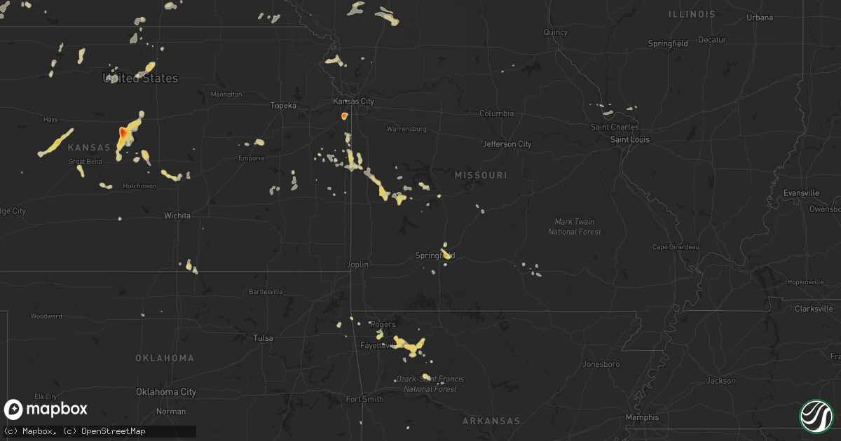 Hail map on July 2, 2011