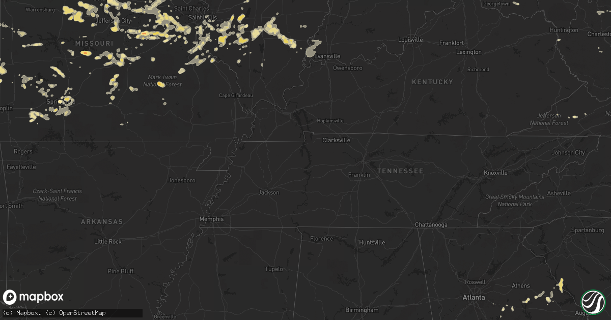 Hail map in West Virginia on July 3, 2011
