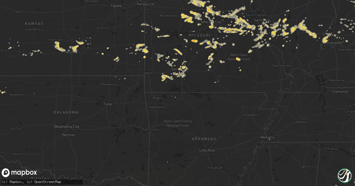 Hail map on July 3, 2011
