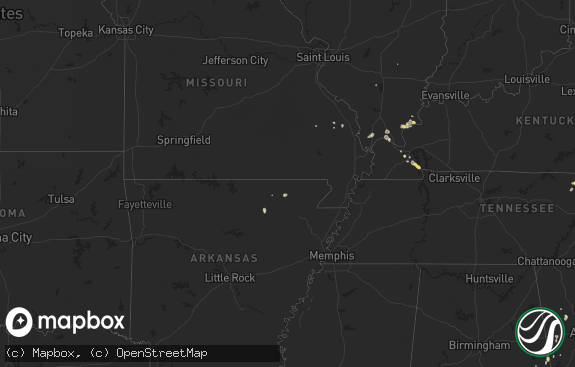 Hail map preview on 07-03-2012