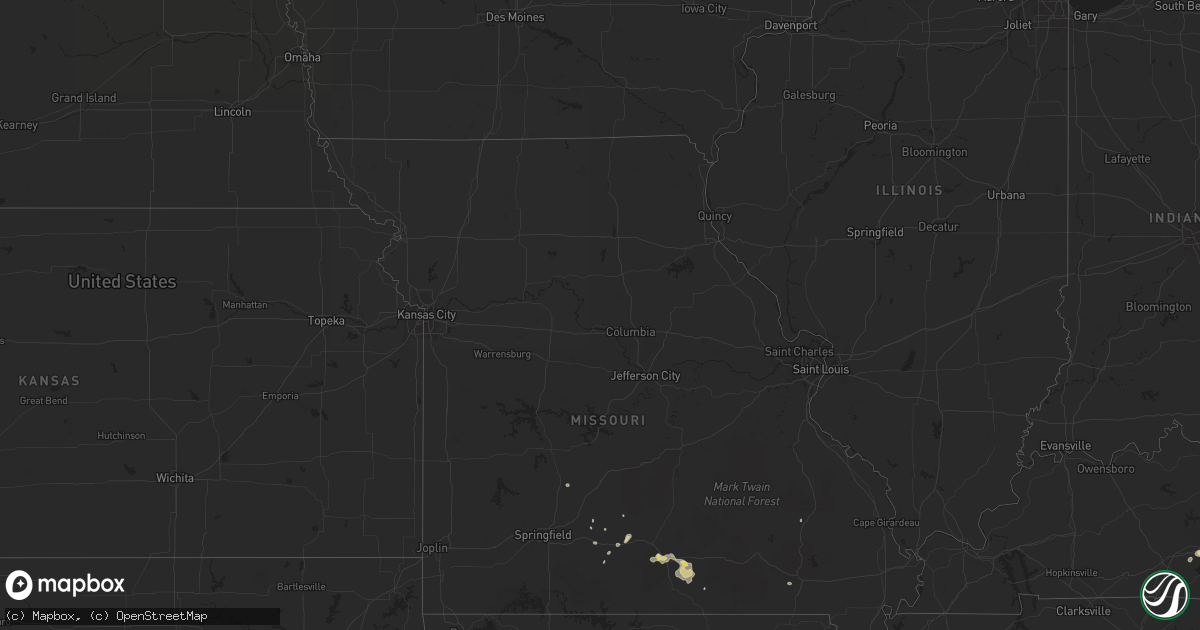 Hail map on July 4, 2011