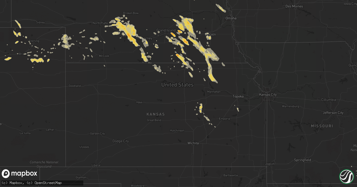 Hail map on July 5, 2011