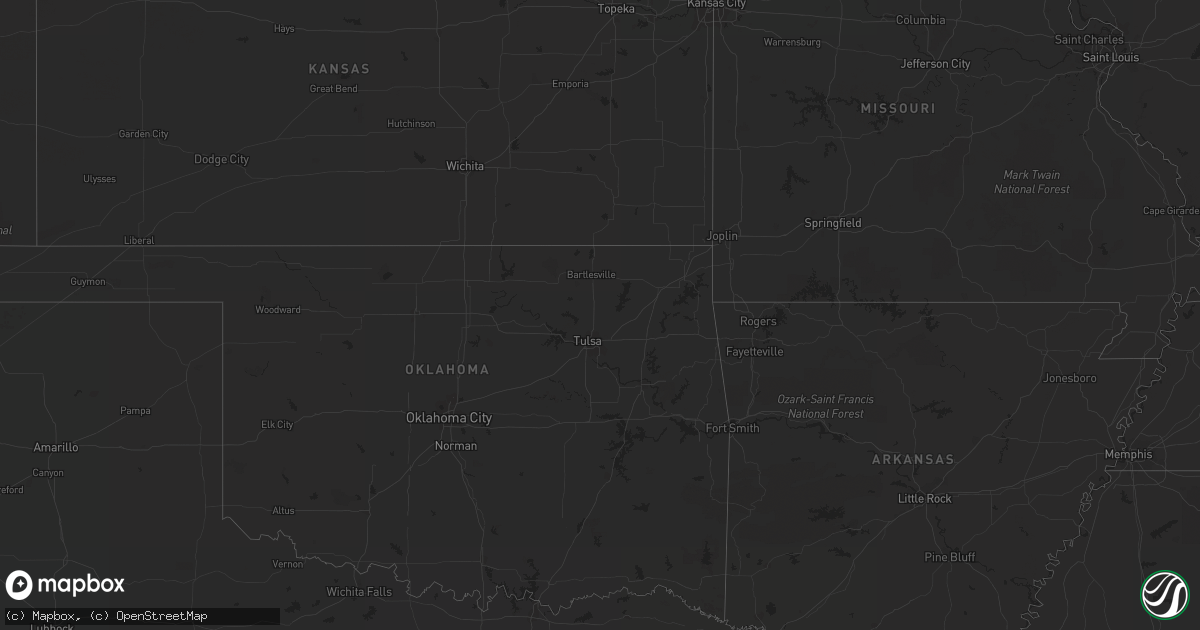 Hail map on July 5, 2012