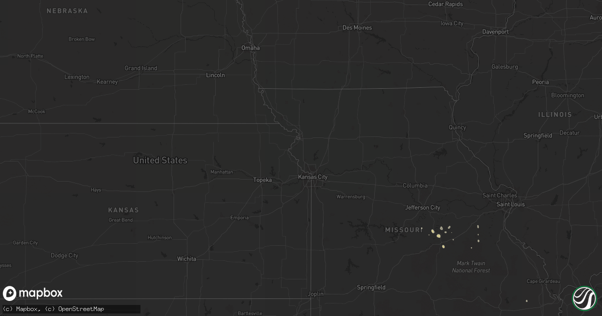 Hail map on July 5, 2013
