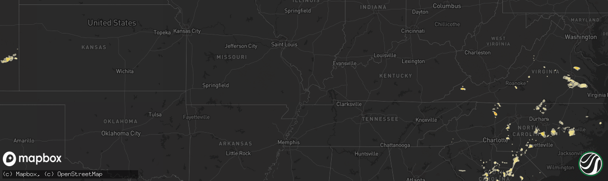 Hail map in Virginia on July 6, 2011