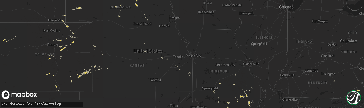 Hail map on July 6, 2011
