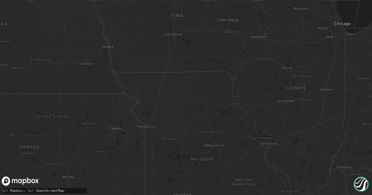Hail map on July 8, 2011