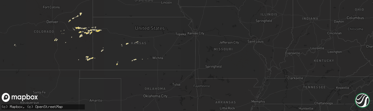 Hail map in Arizona on July 9, 2011