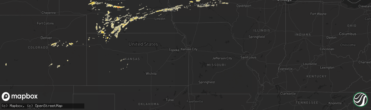 Hail map in Wisconsin on July 10, 2011