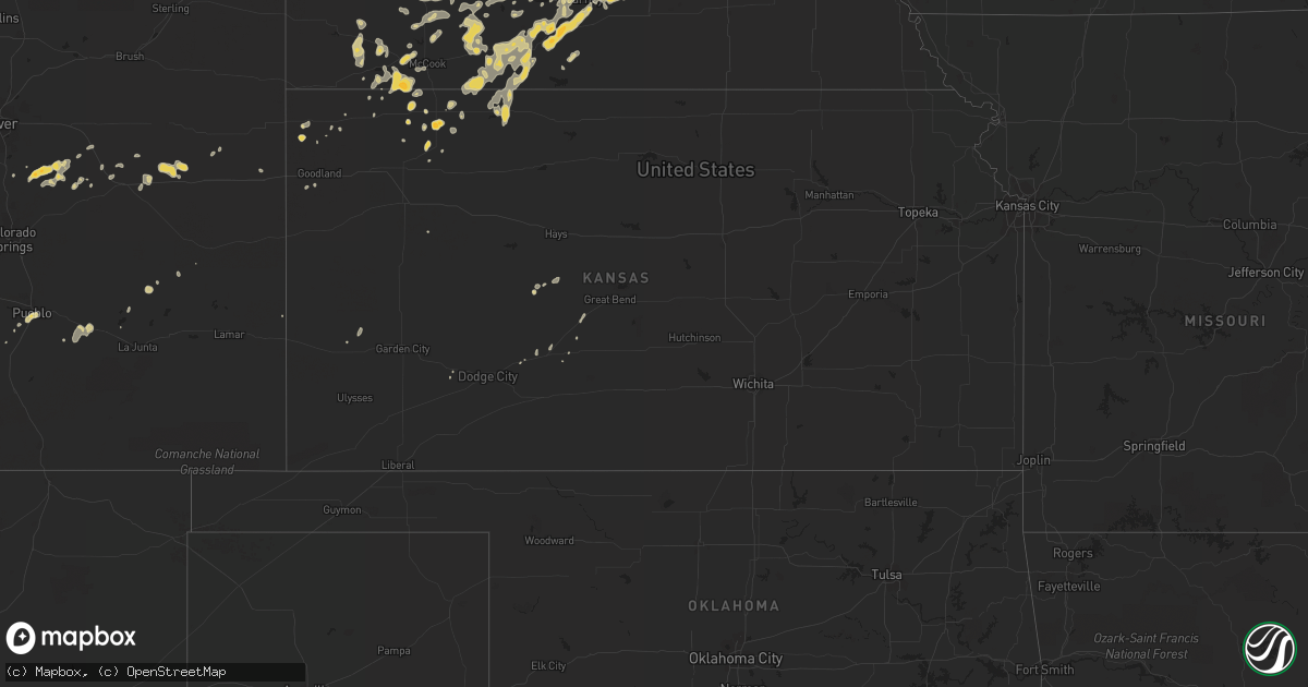 Hail map on July 10, 2011