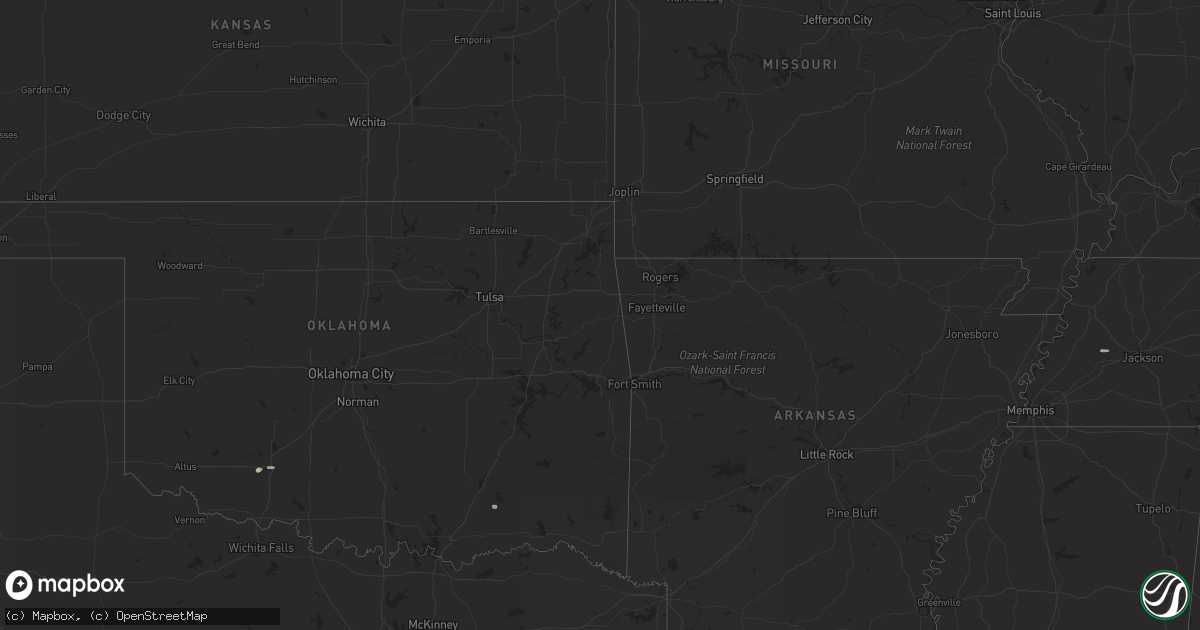 Hail map on July 10, 2012